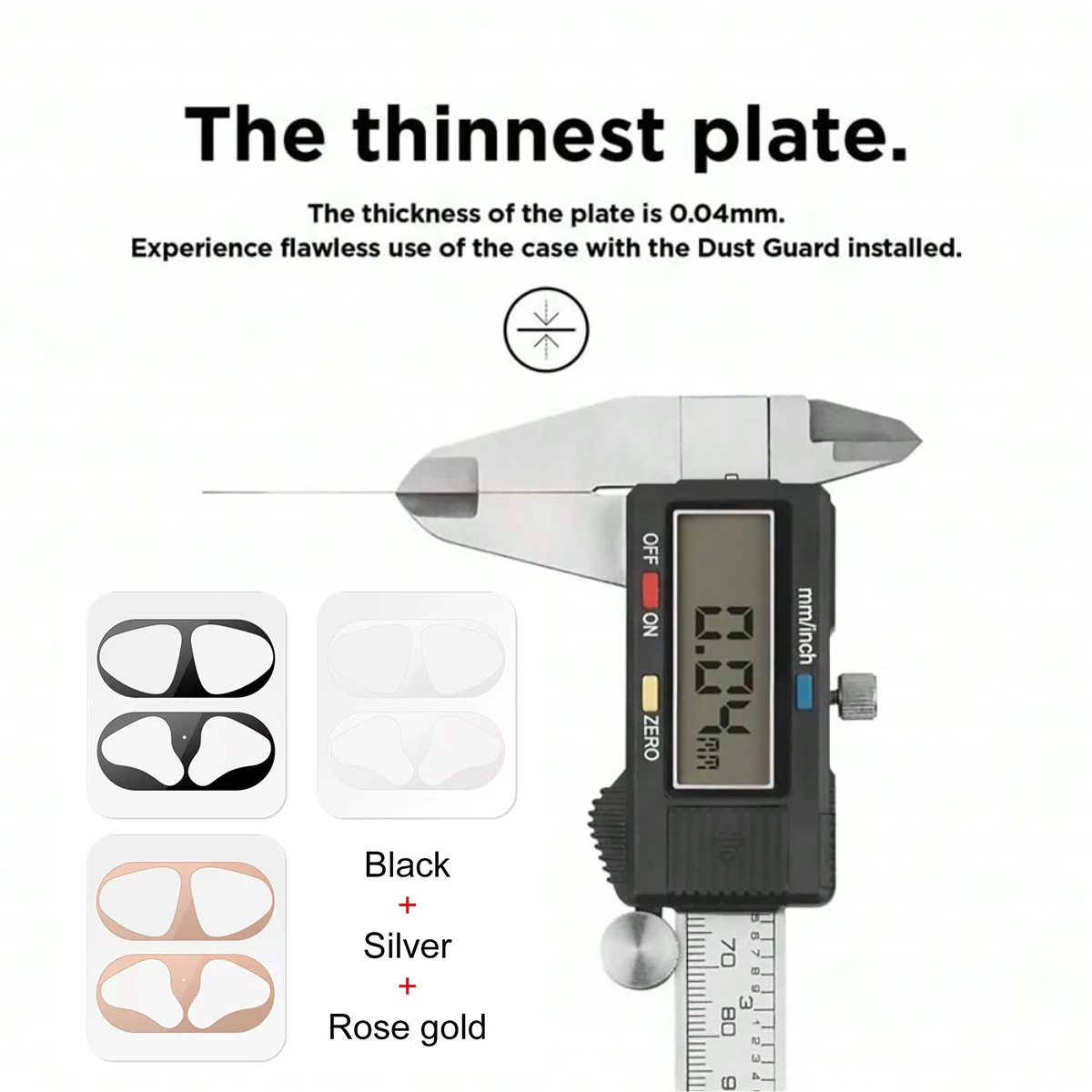 1 piece of metal dust sticker protective case, with packaging, compatible with Airpods Pro 2 1 Air Pods 3 4