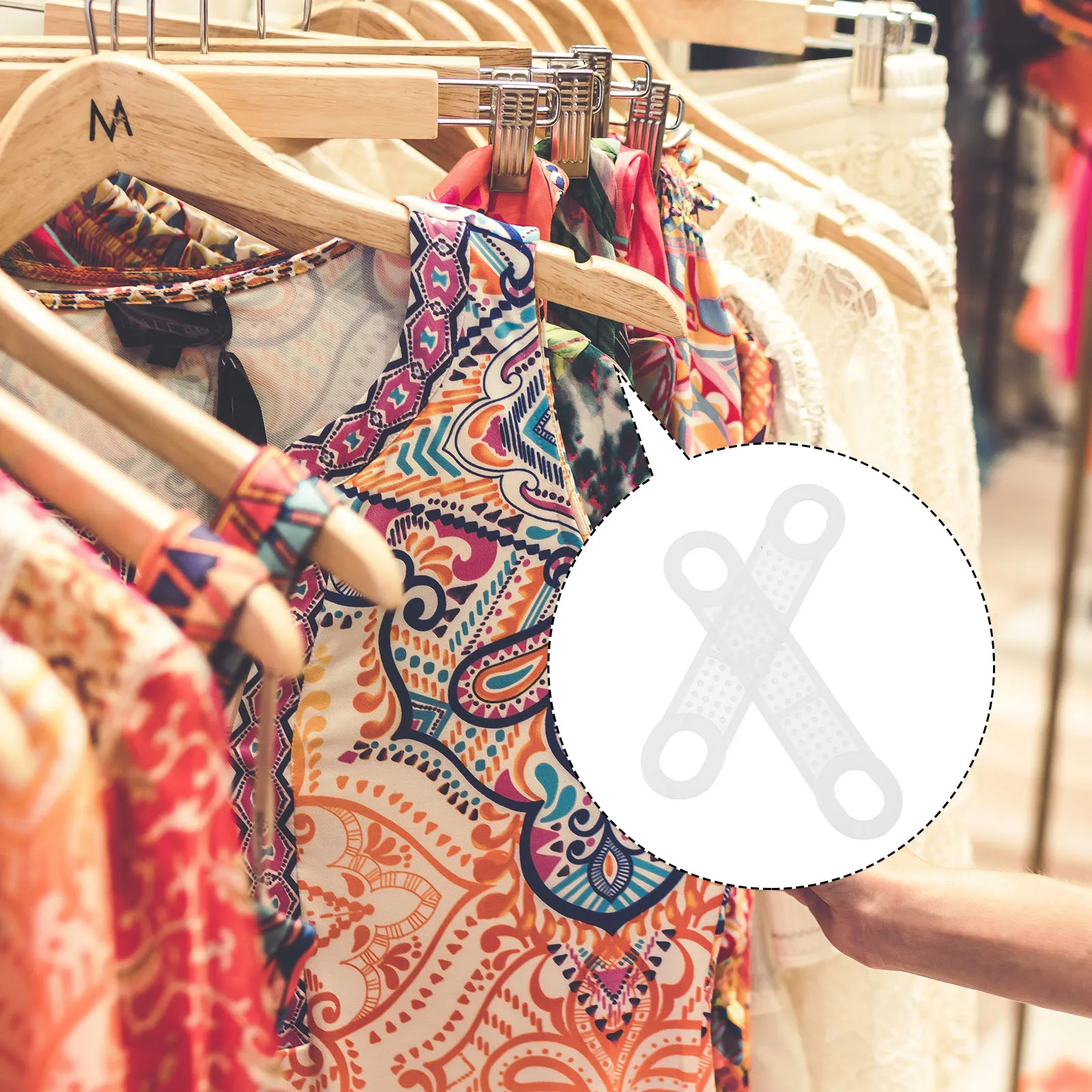 

50 Pcs Non Slip Hanger Strips Silicone Transparent Grips Closet Accessories Prevent Slipping Off Tank Tops Dresses