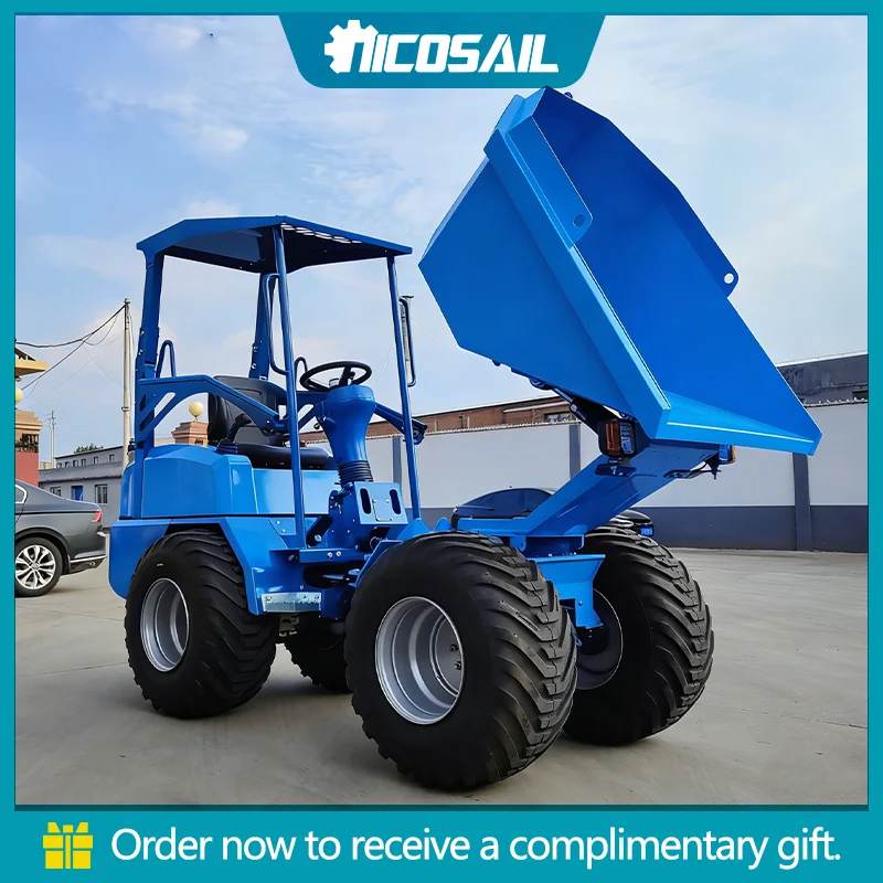 Mini Crawler Dumper Euro 5 Engine CE Certified Small Construction Dumper