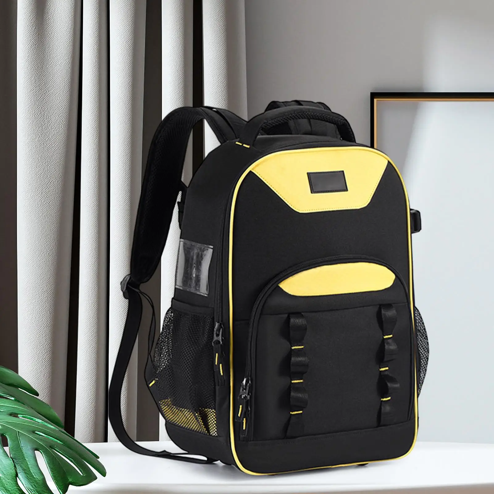 Tool Backpack Multiple Pockets Multifunctional Practical with Zipper Heavy Duty