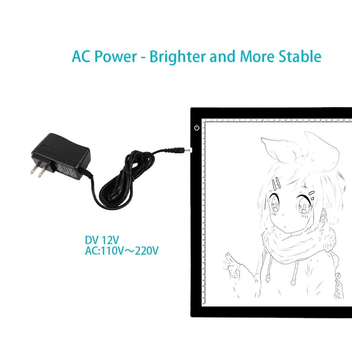 A2 led tracing light box kids toy light box pulsante tattile a luminosità regolabile