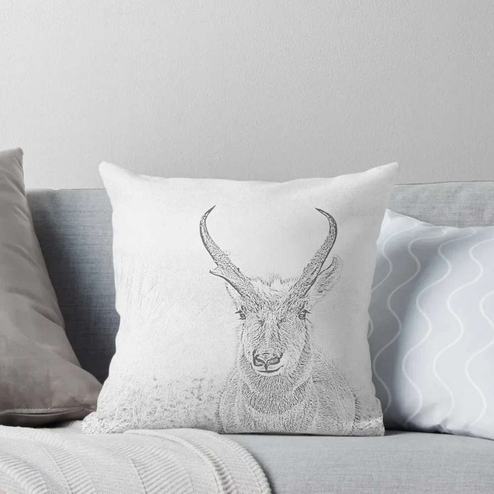 

Antelope Sketches Throw Pillow Cushions Decorative Sofa Cushions Christmas Pillowcase pillow