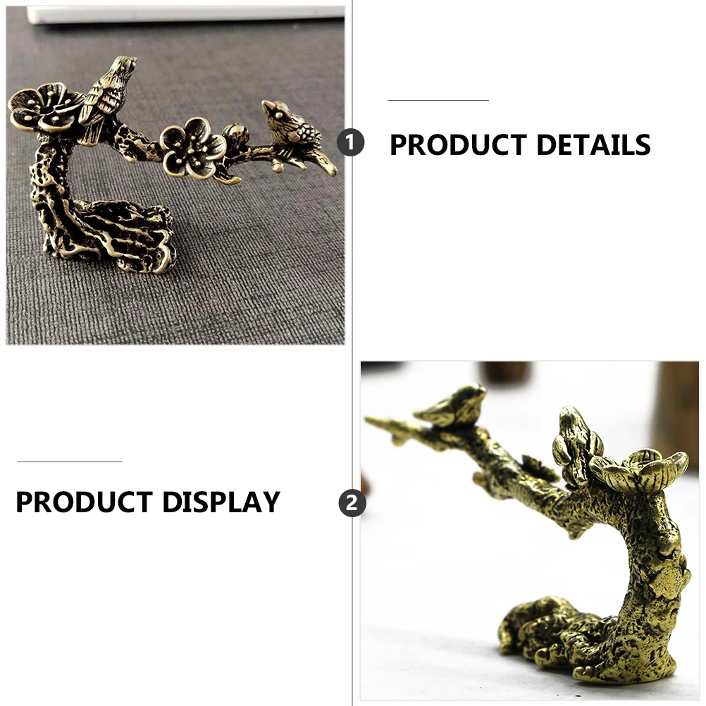 

Brass Magpie nament Desktop Bird Adornment Home Decor Branch Office Accessory Creative Design Yard Garden Placement Premium