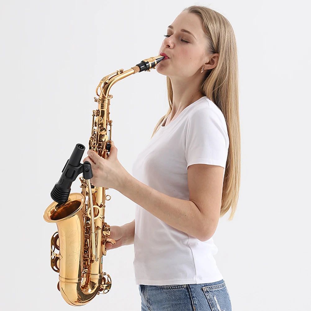 

Saxophone Microphone Clip ABS Mic Holder Bracket for Middle Tenor Sax 25 35mm Mic 55 85mm Adjustable Music Accessory Wireless St
