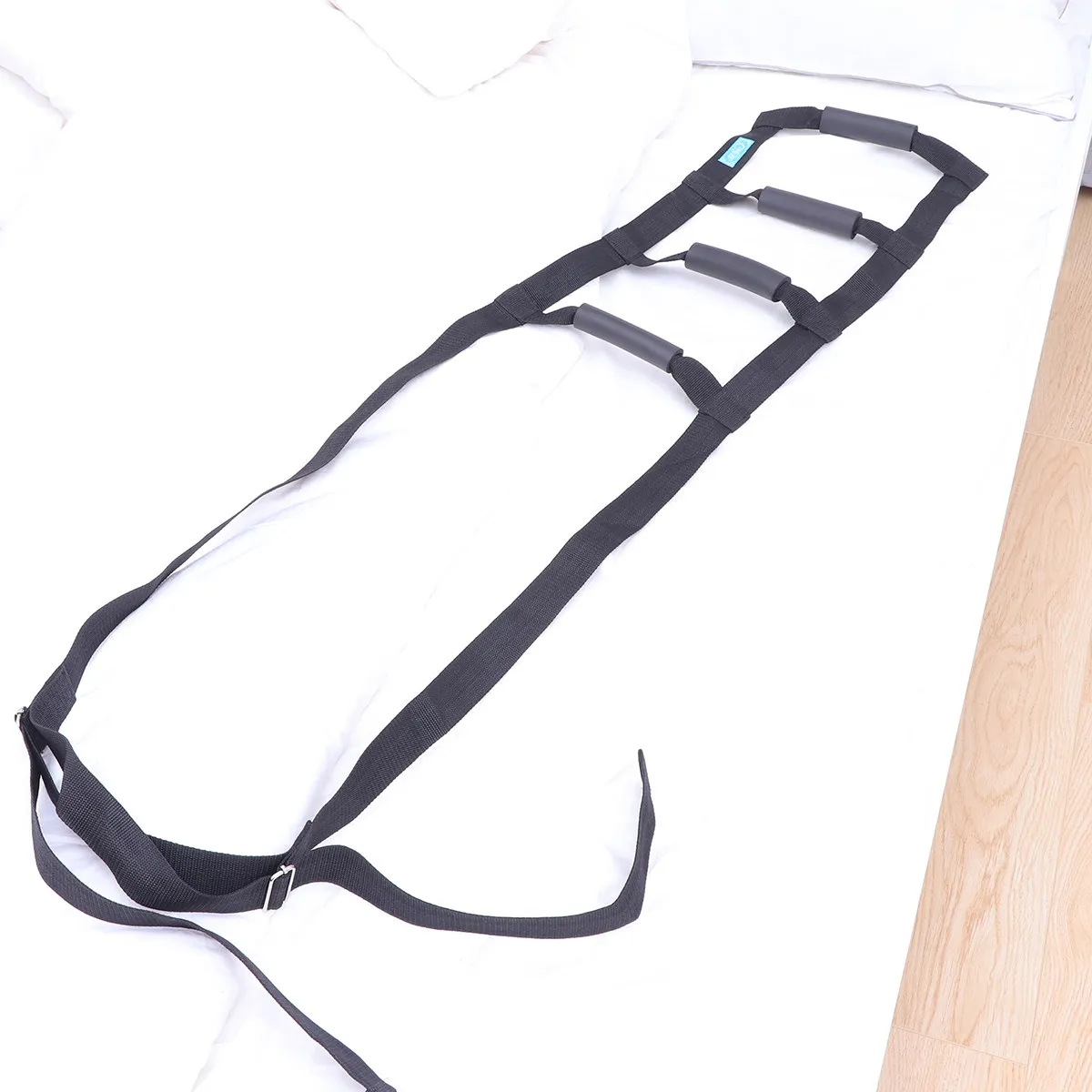 Bed Ladder Sit Up Assist Device Nylon Strap Adjustable Handles Pull Up Support Aid for Elderly Senior Injury Recovery Patient