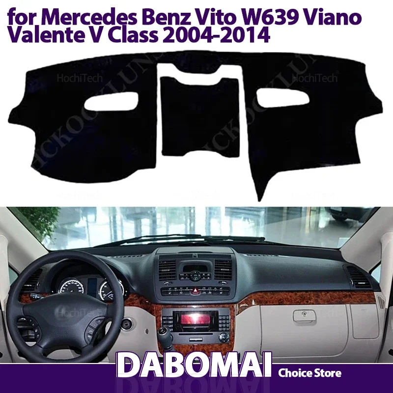 Dash Board Sunshade Anto-UV Carpet Dashboard Cover Protective Padv for Mercedes Benz Vito W639 Viano Valente V Class 2004-2014