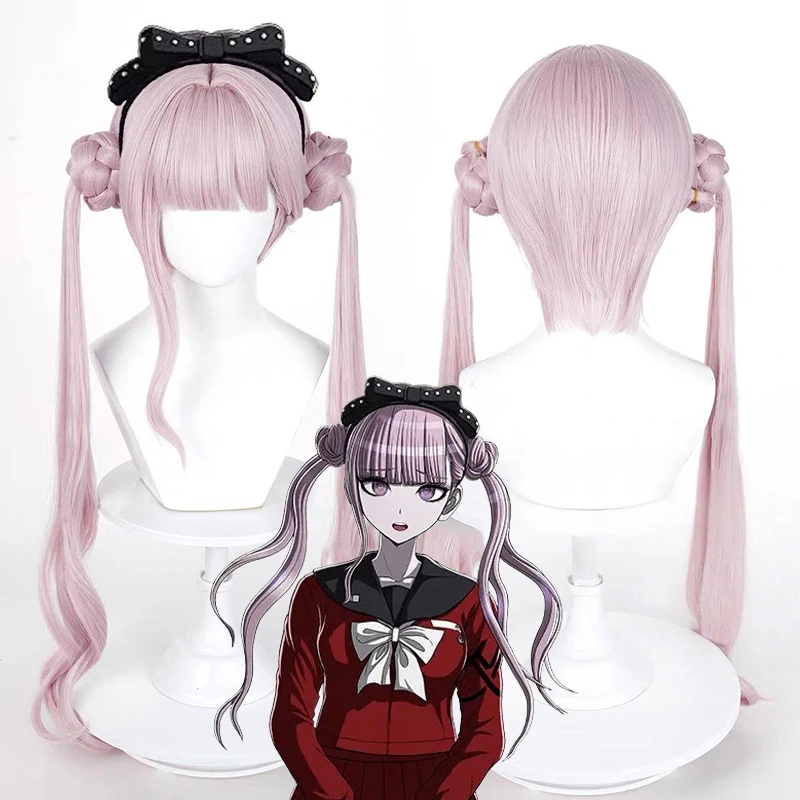 

Anime The Hundred Line Last Defense Academy Tsukumo Kako Cosplay Wig Girl Lolita PinkHair Heat Resistant Synthetic Wig Halloween