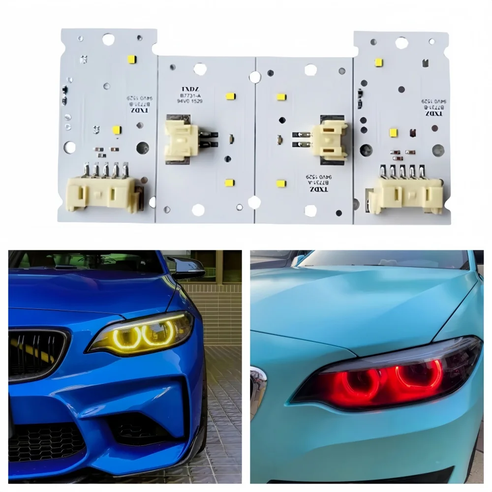 

Xenon Headlight Angel Eyes DRL LED Chips Daylight Yellow Blue Red For 2014-2017 BMW F87 M2 F22 F23 Motorsport 63117388923 388924