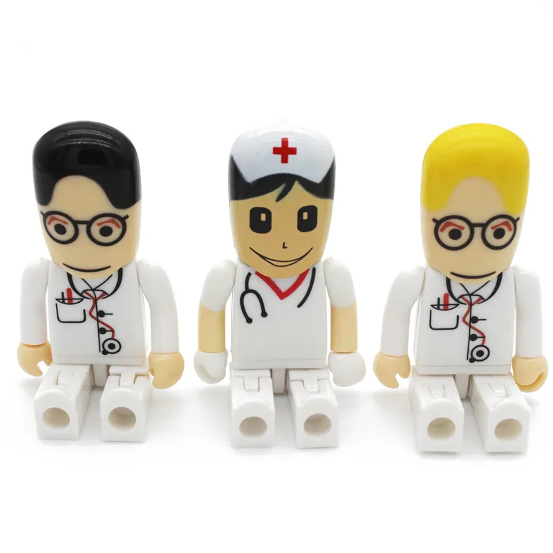 Cartoon Doctor Nurse Model Usb2.0 Flash Drive 64GB 32GB 16GB 8GB Pendrive 4G Memory Storage Usb Stick 128GB Pen Drive Flash Disk - view 3