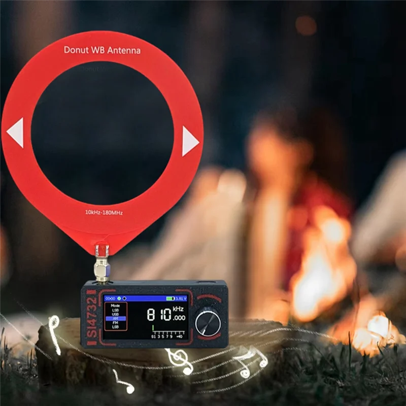 

ABBO-SI4732 Вседиапазонный радиоприемник 0,5-108 МГц FM AM SSB LSB USB ESP32-S3 Радио SW MW VHF Радио с антенной