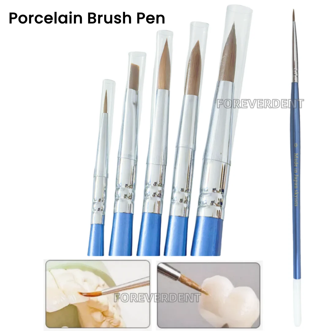 Pack 5Sizes Skyists Dental Porcelain Brush Pen Dental Lab Equipment Kit Made In Japan
