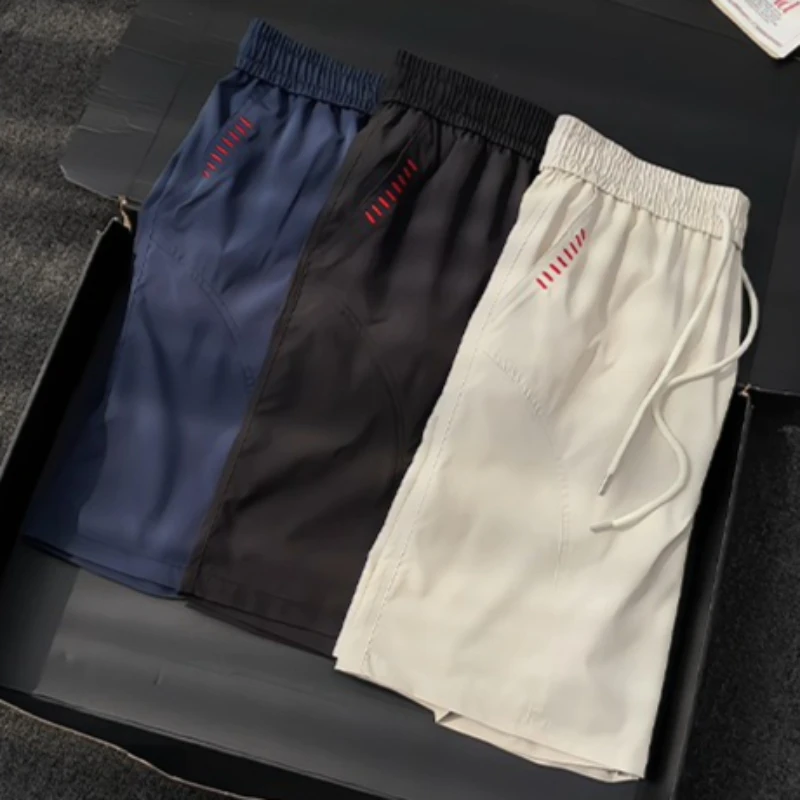 Summer Men's Embroidery Shorts Cool Sportswear Running Sport Shorts Casual Bottoms Gym Fitness Training Jogging Short Pants Men