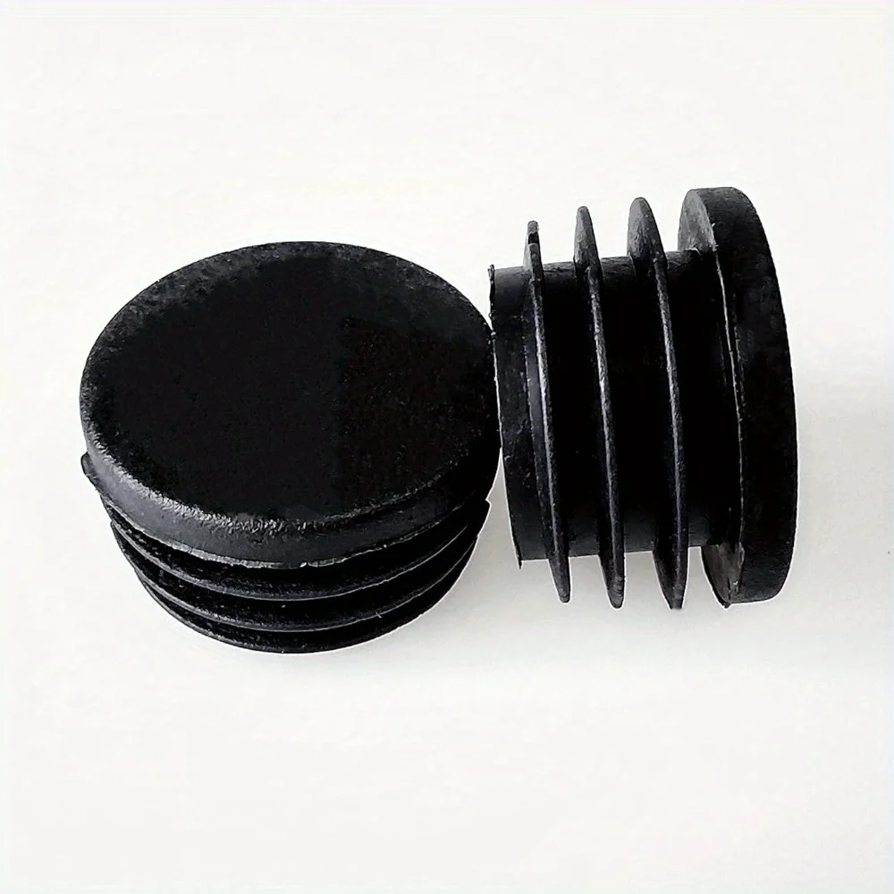Plastic End Caps Steel Tube Black Plastic Furniture Leg Round Plugs Diameter 19mmFurniture pipe plug