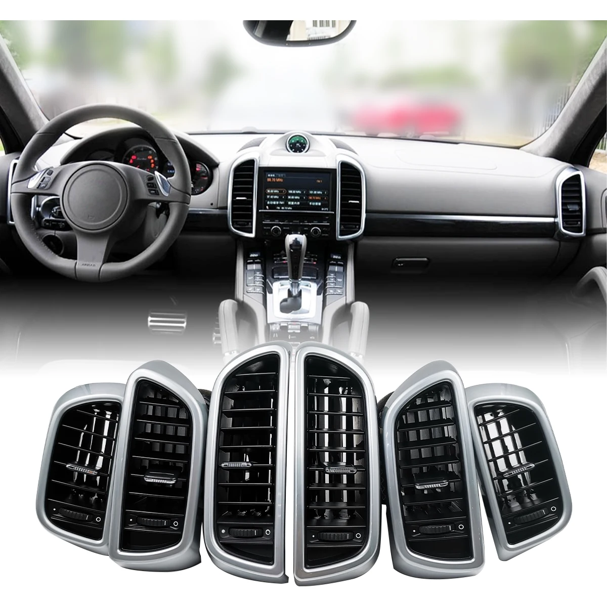 

Left and Right Side Dashboard Dash Vent Airvent Outlet Used for Porsche Cayenne 958 2011-2018 7P5819704A