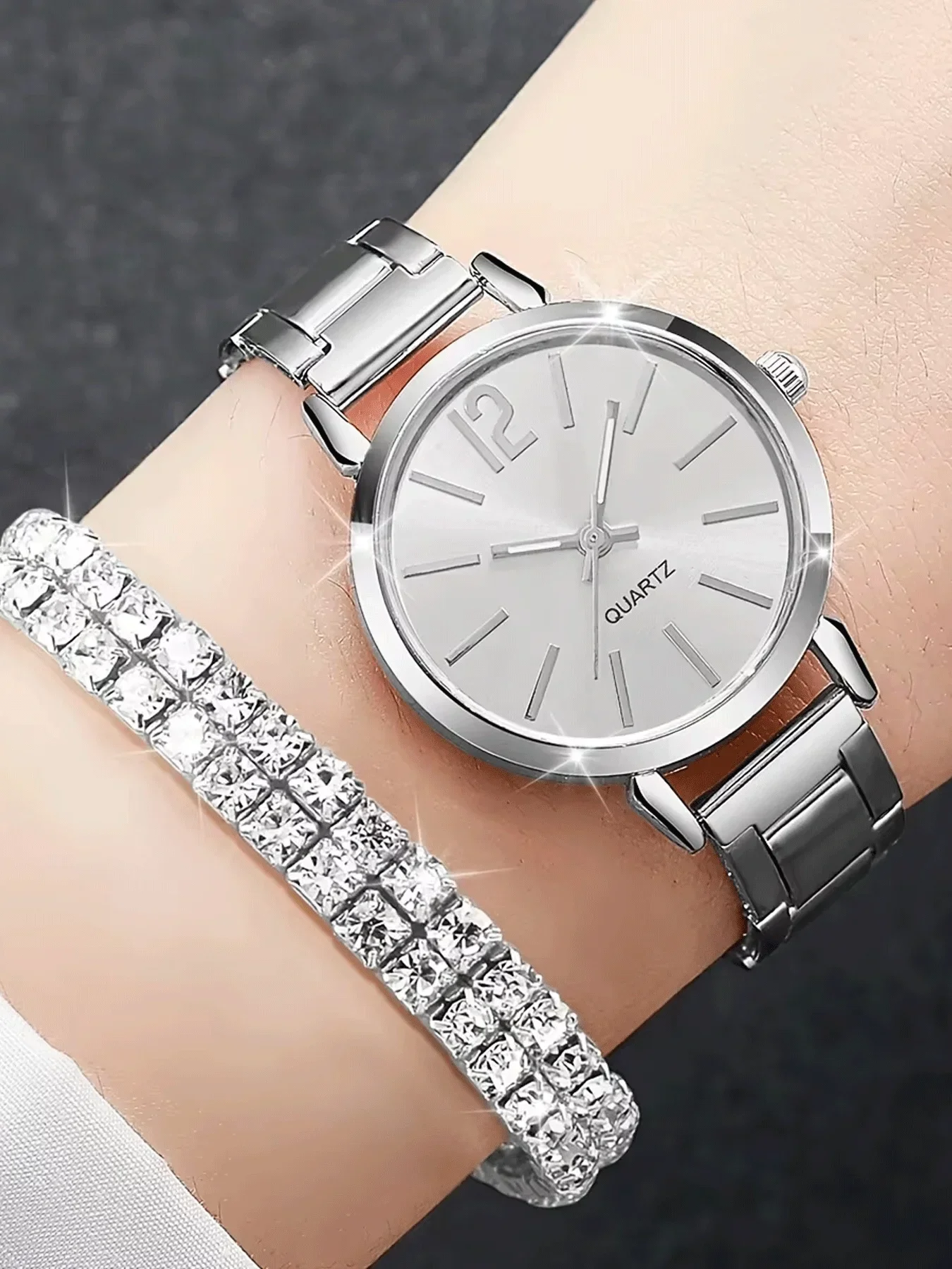 2-piece Women's Watch Fashion Watch Women's Versatile High end Women's Watch Women's Watch Set