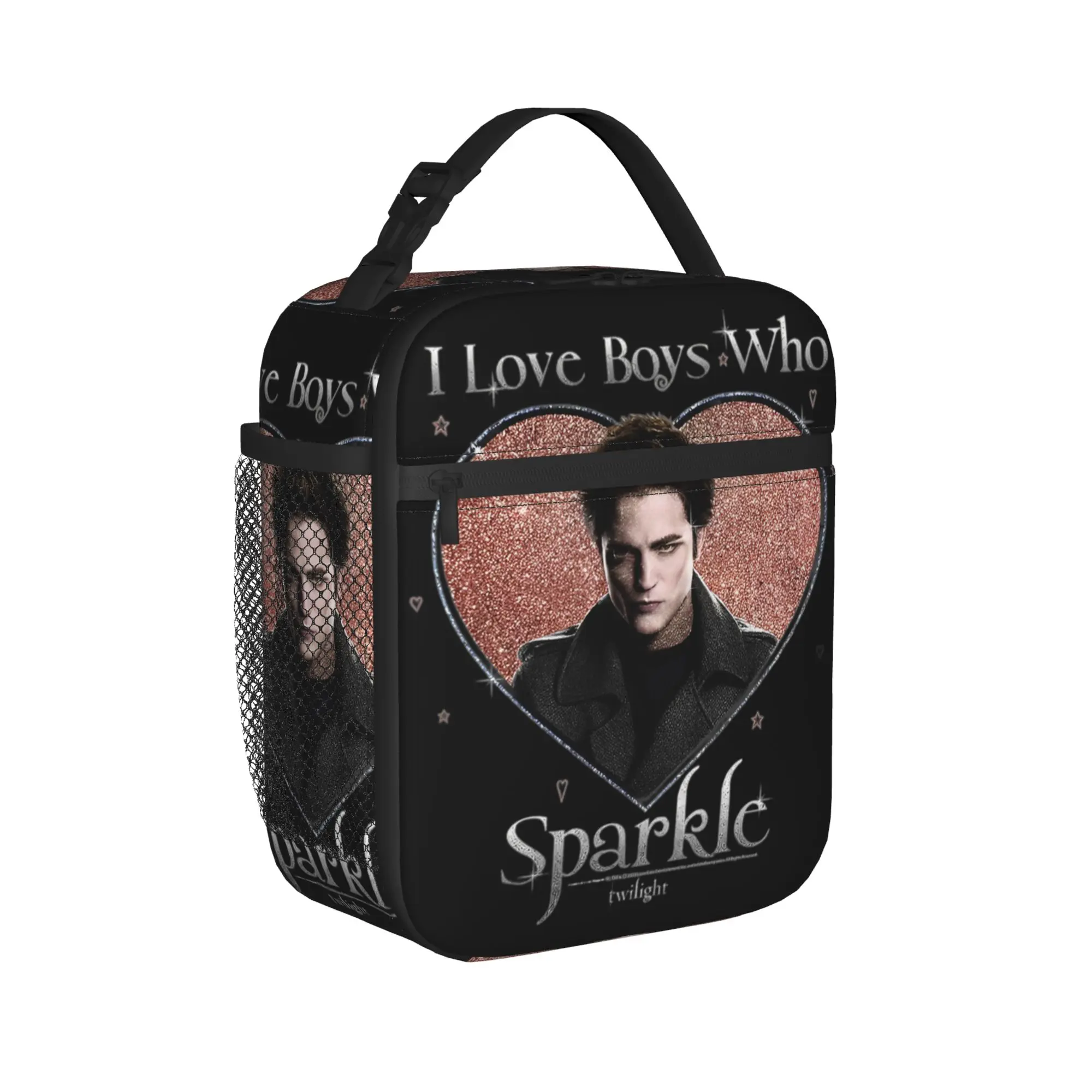 Edward Cullen Retro 90 Twilight Insulated Lunch Bag Thermal Bag Meal Container Robert Pattinson Lunch Box Tote Food Handbags