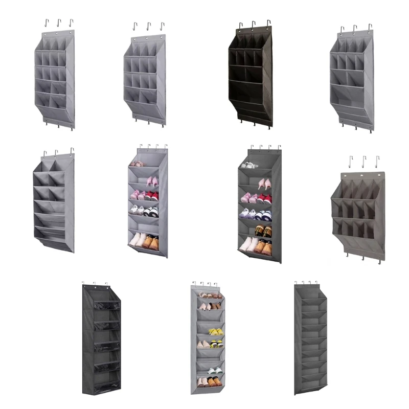 Door Shoe Rack with Deep Pockets for Multi Pairs of Shoes Hanging Shoe Cabinet image 2
