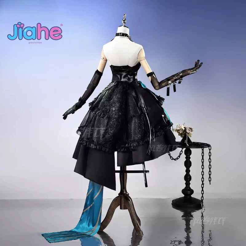 

Костюм для косплея Arknights Yahata Umiri Undermoon Executor, готическое темное платье для девочек, реквизит, перчатки, униформа для вечеринки на Хэллоуин