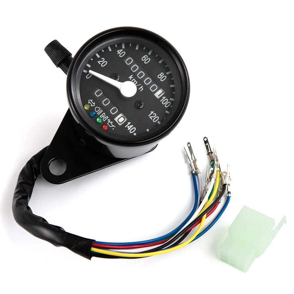 Universal Motorcycle Meter Dual Odometer Speedometer Universal Tachometer Digital Gauge LED Backlight Indicator Light Dial