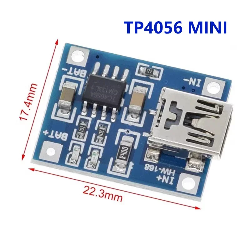 5Pcs Micro USB 5V 1A 18650 TP4056 Lithium Battery Charger Module Charging Board With Protection Dual Functions 1A Li-ion