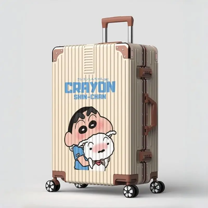 Cute Trolley Case Anime Crayon Shin-Chan Luggage Box Multifunctional Student Travel Boarding Suitcase Cartoon Password Lock Box