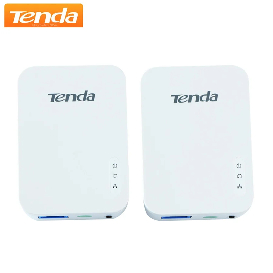 Tenda PH3 AV1000 Ethernet Powerline Adapter Start Kit HomePlug AV Mini Size Plug&Play 1 Port Gigabit