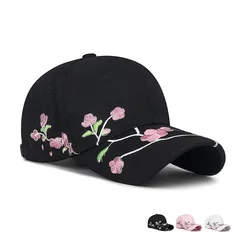 New Women Spring Summer Embroidery Floral Baseball Cap Casual Adjustable Female Lady Sun Cap Hat For Women