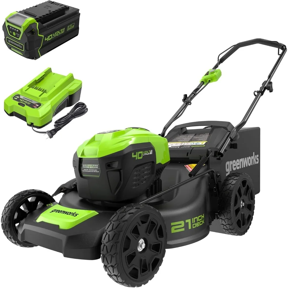 Greenworks LMF413 Inch 40V Cordless Brushless Lawn, 21