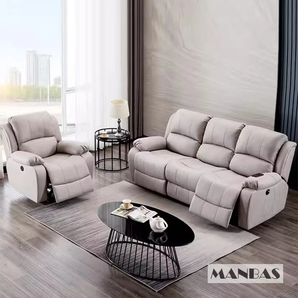 Genuine Leather Manual Electric Recliner Sofa Theater Power Reclining Couch Living Room Cinema Sofas Seating Room Furniture