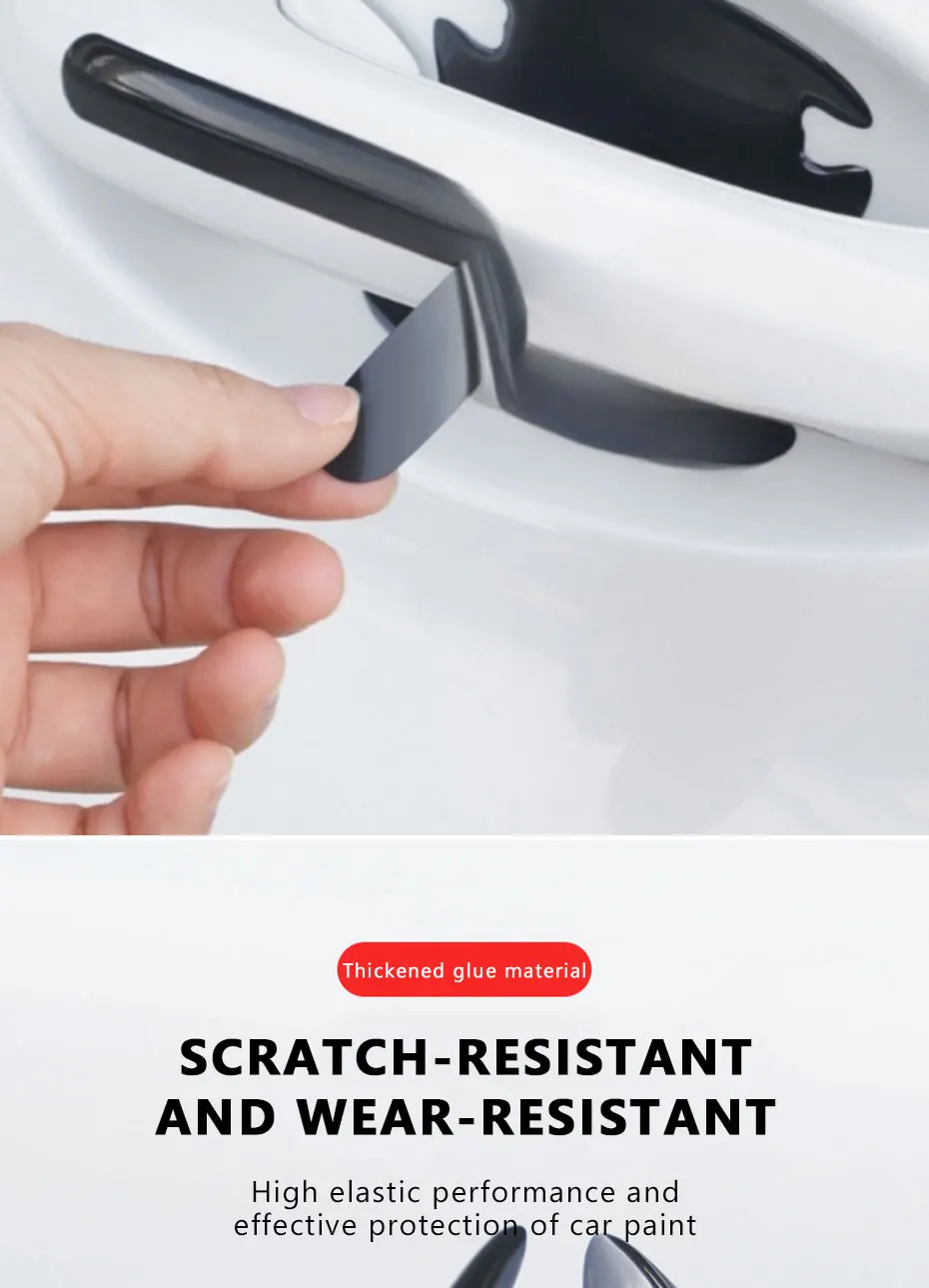 SEAMETAL Auto Türgriff Schüssel Schutz Aufkleber Anti-scratch Auto Türgriff Anti-kollision Vinyl Auto Schüssel Schutz Streifen – Detail 3