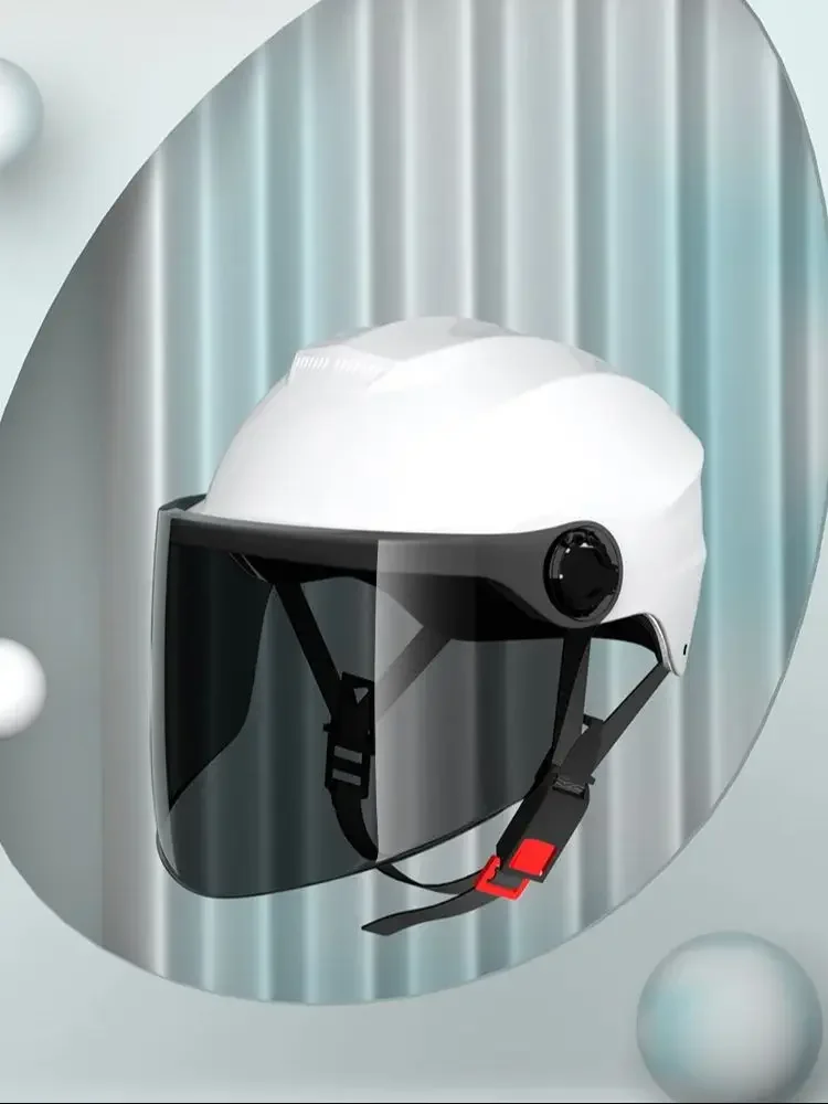 AliExpress NONE Unisex Electric Bike/Motorcycle Half-Shell Helmet with Summer Sun Protection All-Season Riding Safety Cap