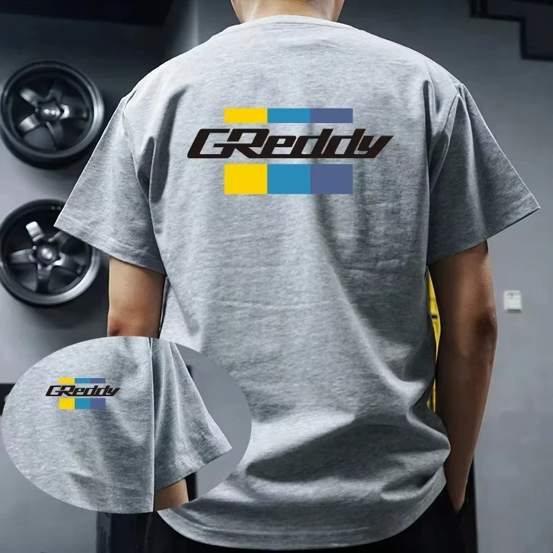 

Fashion Brand T Shirt 100%Cotton Short Sleeve GReddy Turbo System Print T Shirt Oversized T Shirts Men Clothing Summer Tops Tees