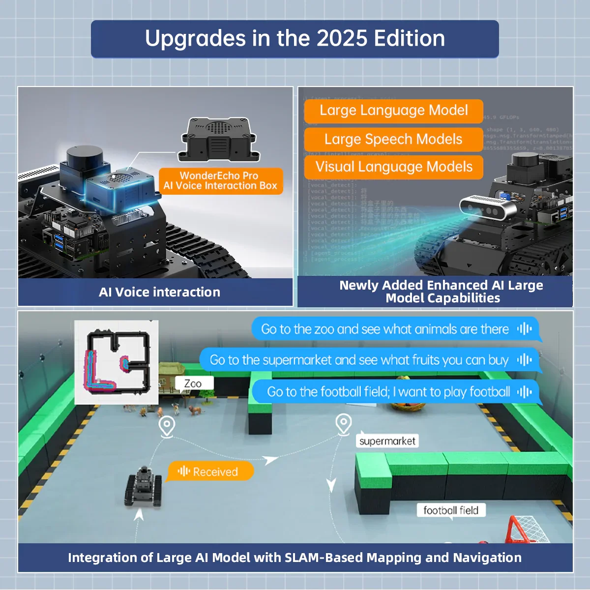 NEW Hiwonder MentorPi Tank Chassis Raspberry Pi Robot Car, ROS AI Coding Robot with LLMs ChatGPT, SLAM and Autonomous Driving