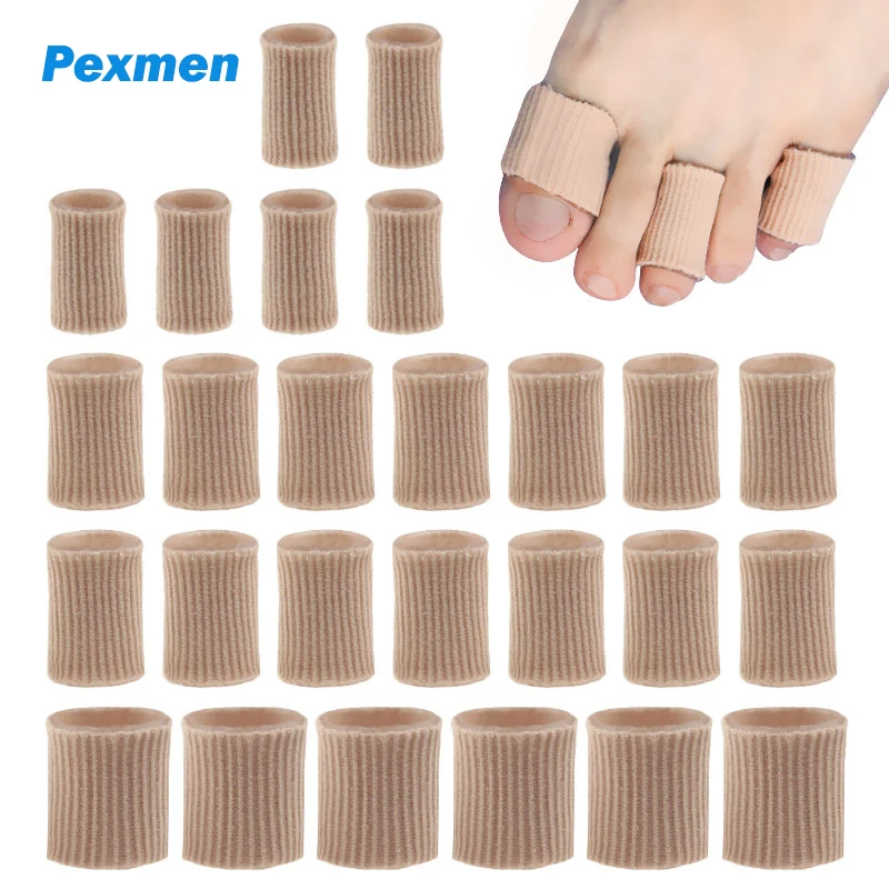 

Pexmen Toe Protectors Tubes Sleeves Soft Gel Corn Pad for Cushions Blisters Calluses Toes and Fingers Foot Care Tool