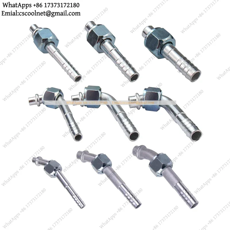 #6 #8 #10 Auto AC Fitting Aluminum Barb Fitting 180 90 45 Degree O-Ring Female Thread 5/8 3/4 7/8