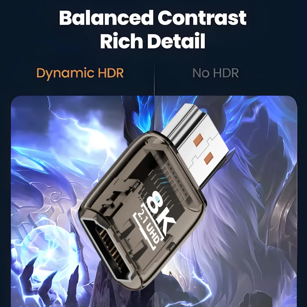 الترا HD 8K HDMI متوافق موسع أنثى إلى ذكر موصل 8K60hz Displayport تمديد محول لعرض شاشة PS4 HDTV #3