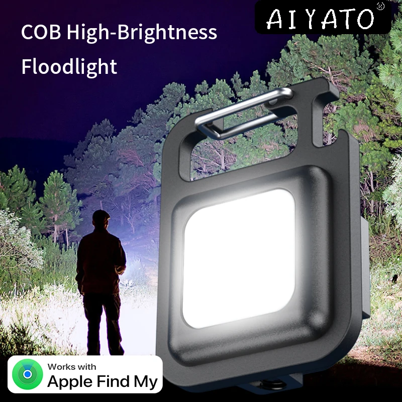 AIYATO Bluetooth Key Finder Tracker Rechargeable floodlight USB flash drive Work With Apple Find My App Multifunction Locator