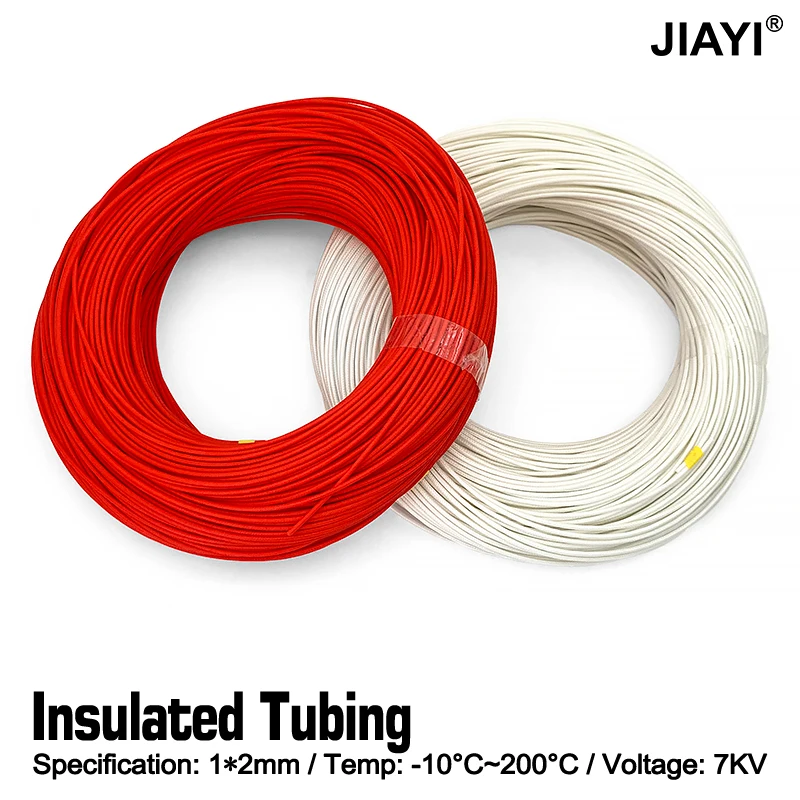 2/5Meter External Glass Fibre Internal Silicone Braided Tube Heat Resistant Wire Sheath Protection Hose Insulation Sleeve