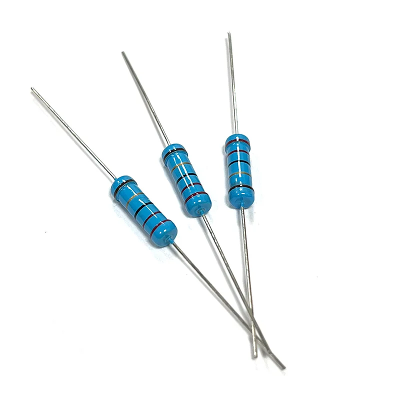 20pcs 2W Metal Film Resistor 2R2 22R 220R 2K2 22K 220K 2.2 22 220 Ohm R K Accuracy 1% 0.1R-10M Five-Color Ring Resistance