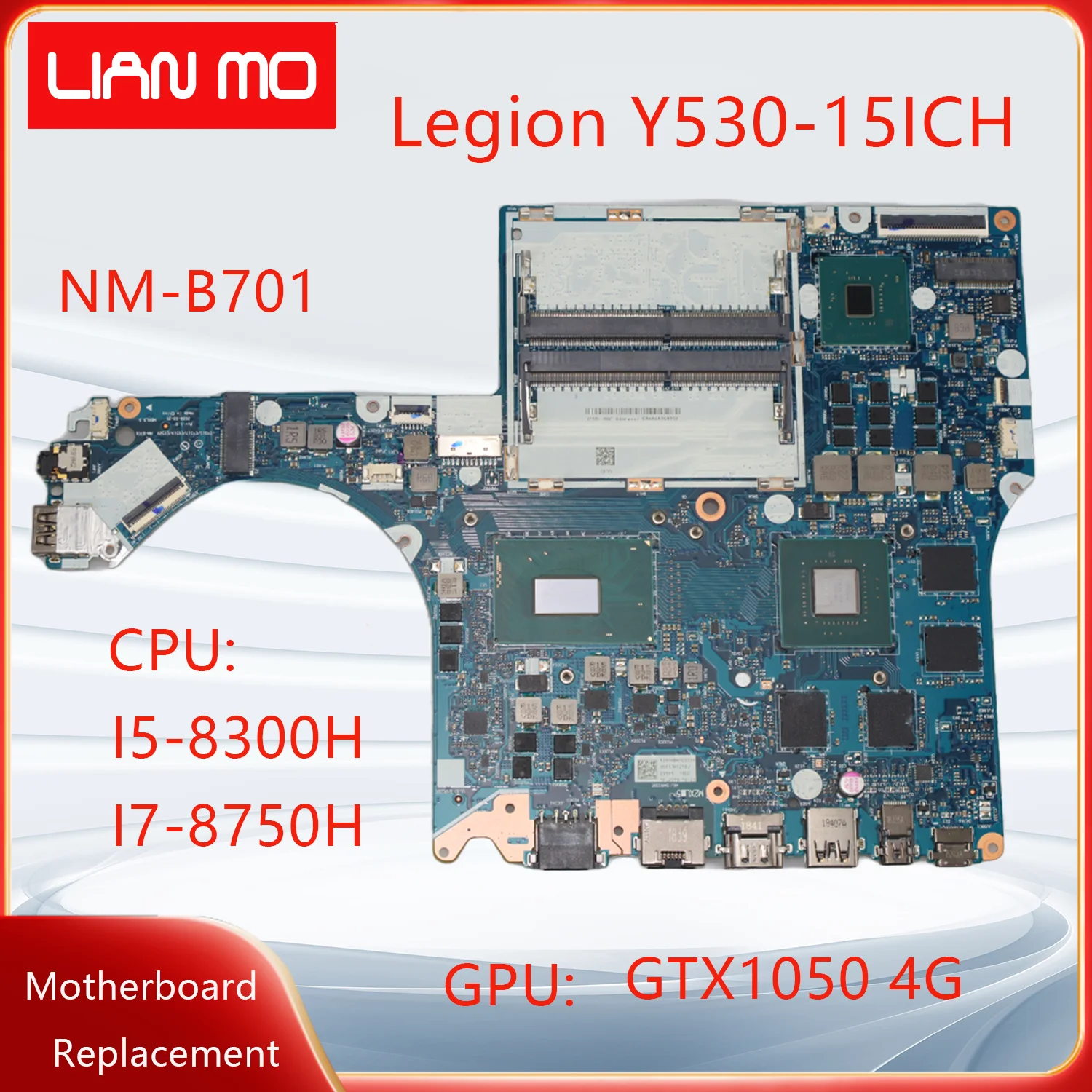 NM-B701 is Geschikt Voor Lenovo Legioen Y530-15ICH Laptop Moederbord I5-8300H I7-8750H GTX1050 4G 5B20R40191 5B20R40198 DIS