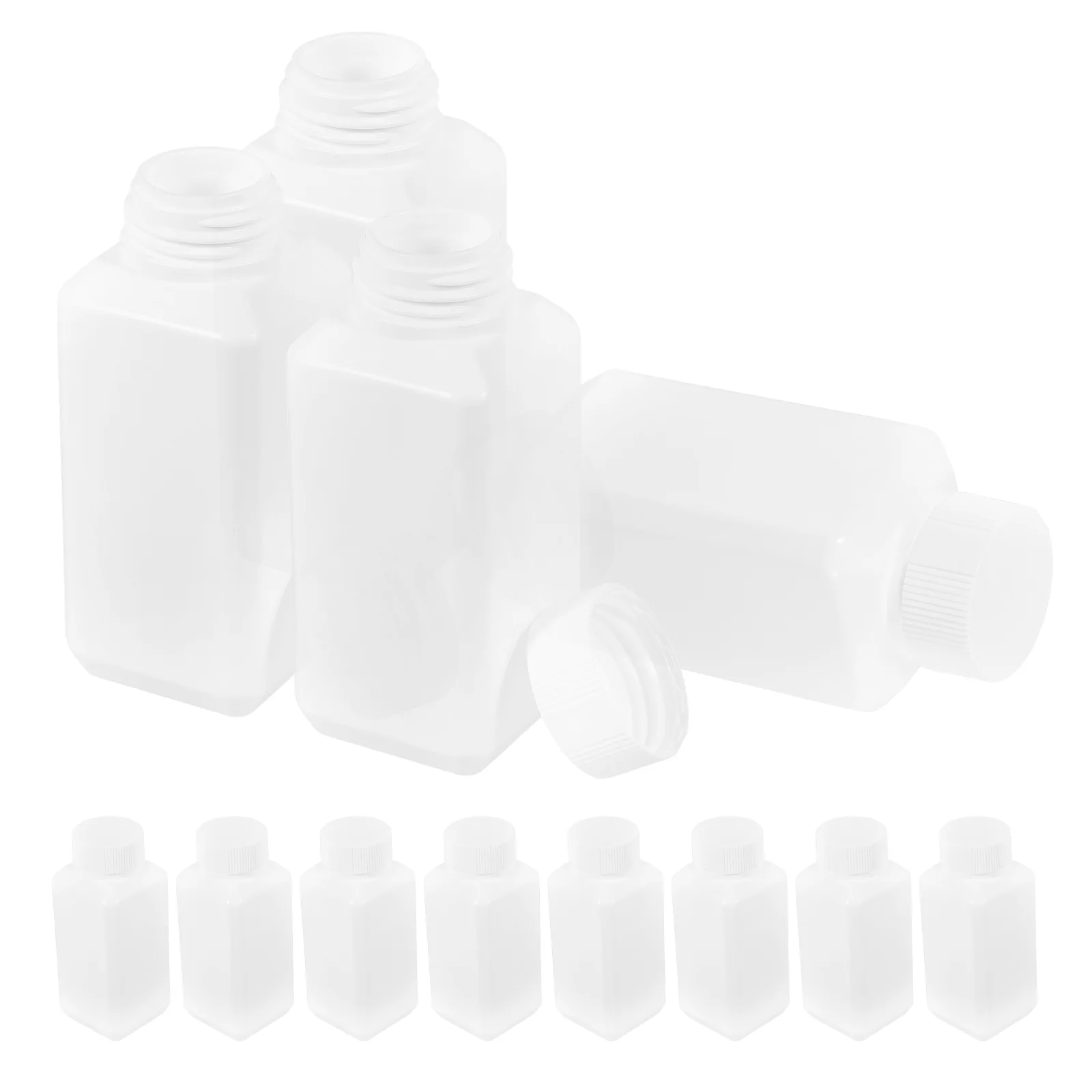 

12 Pcs Disinfectant Vial Travel Refillable Hdpe Small Bottles for Liquids Laboratory Containers