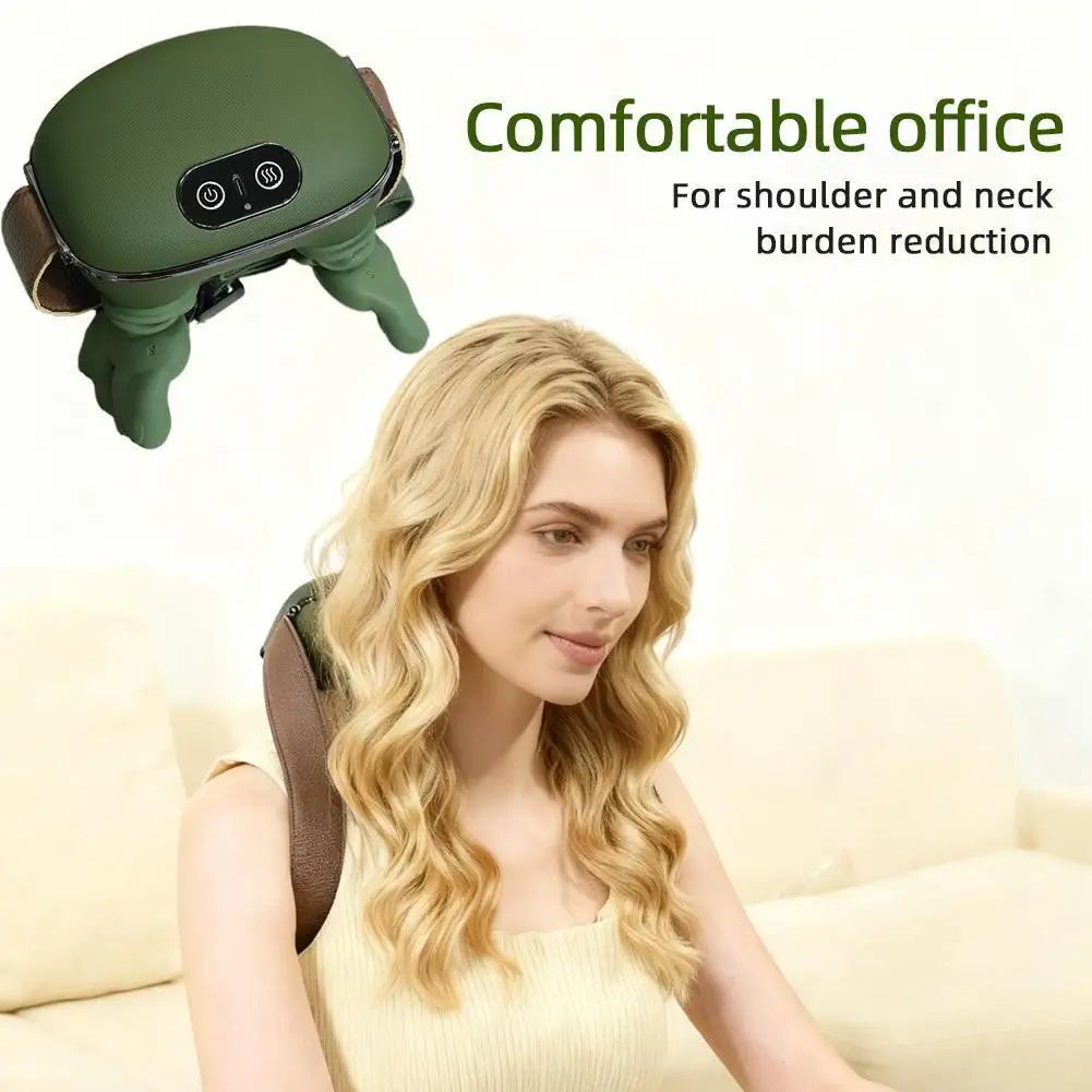 

Neck Shoulder Massager Deep Tissue Shiatsu Back Cervical Massage Machine Bionic Electric Heated Fatigue Relief Relax Muscles
