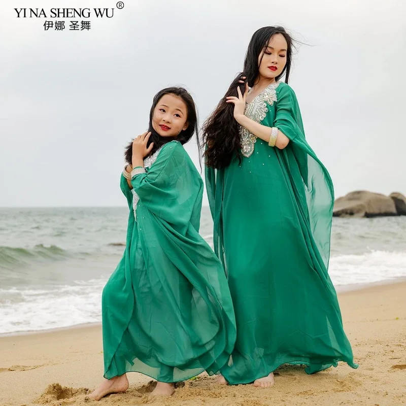 belly-dance-costume-long-robe-women-adult-children-oriental-tribal-khaleegy-swing-skirt-performance-stage-wear-dance-dress