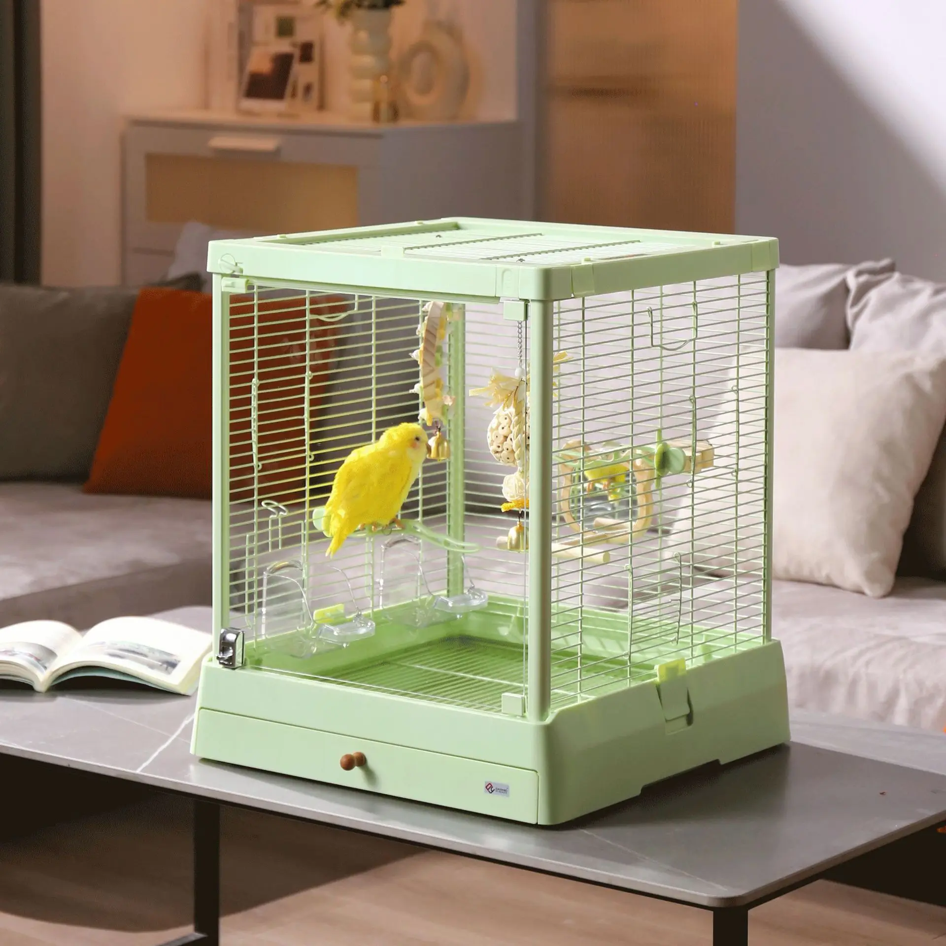 

Cages For Birds Bird Cage Parrot Home Parrot Viewing Cage High Transparency Panoramic Glass Villa Cage Oiseaux Bird Accessories