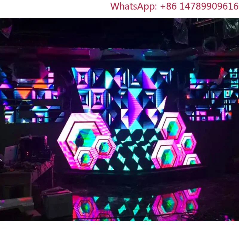 Light And Shadow InteractionHigh Weight CapacityLecede Night Bar Dj Booth Advertising Screen Pantalla Led Interior De 4x3Human-S