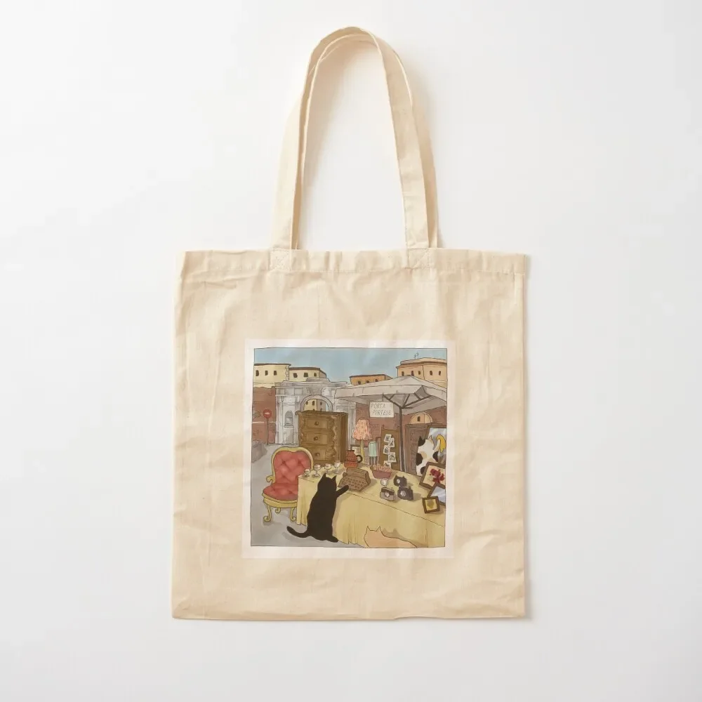 Journal of a cat in Rome - Porta Portese Tote Bag custom tote Women's bags university