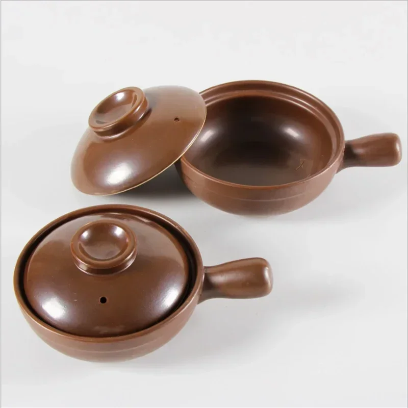 650ml 900ml Casserole Rice Noodle Porridge Milk Soup Clay Stew Earthenware Cooking Pot Decoct Chinese With Handle Ear Clay Pot