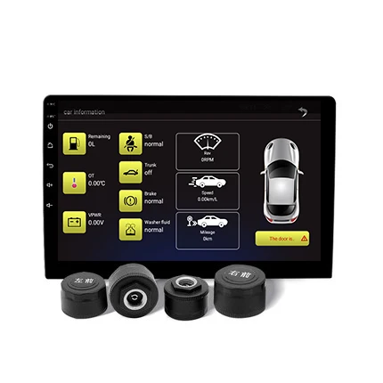 Android TPMS For Car Radio DVD Player Tire Pressure Monitoring System Spare Tyre Internal External Sensor USB TMPS