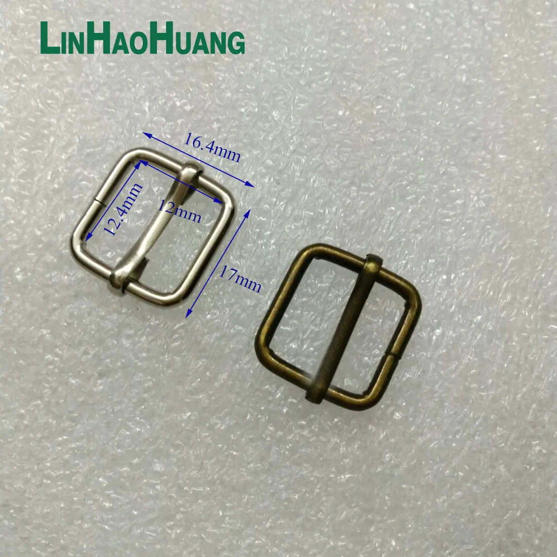 100pcs Metal Triglide Slides Rectangle Adjustable Webbing Slider Strap Pin Buckle for Belt Bags Luggage DIY Craft Accessories