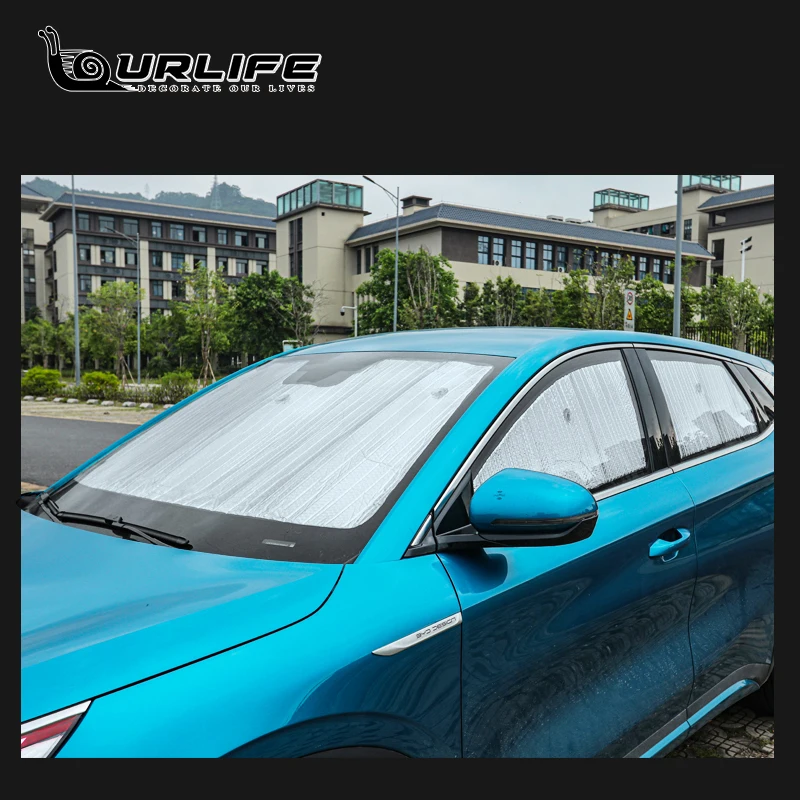 Car Sun Shades para BYD, ATTO 3, Acessórios para pára-brisa, Viseira para pára-sol, Tampa frontal, Anti UV, 2022, 2023, 2024